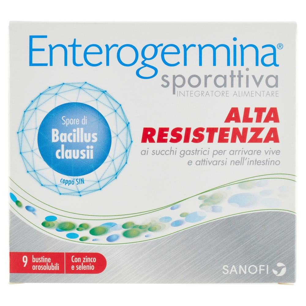 Enterogermina Integratore Alimentare Bustine, 18 g, 9 Pezzi